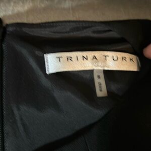 Trina Turk Black Women's Tunic Top with Subtle V-Neck